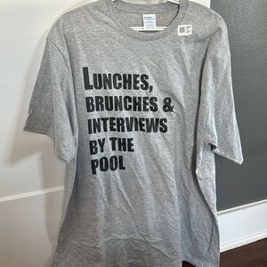 Port & Company. Men’s, novelty t shirt, gray. NWT. (Sticker)